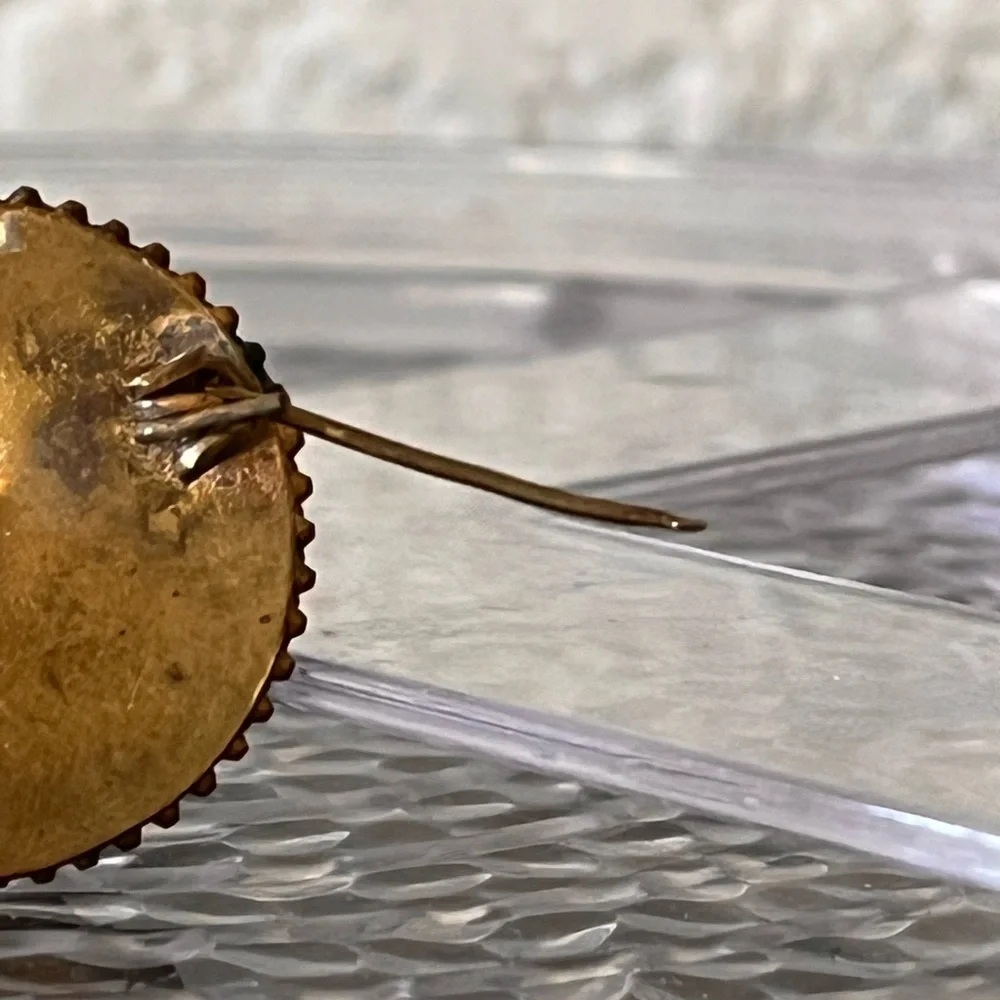 Antique Italian Micro Mosaic Floral Brooch Italy Romantic Victorian Style - Picture 11 of 11